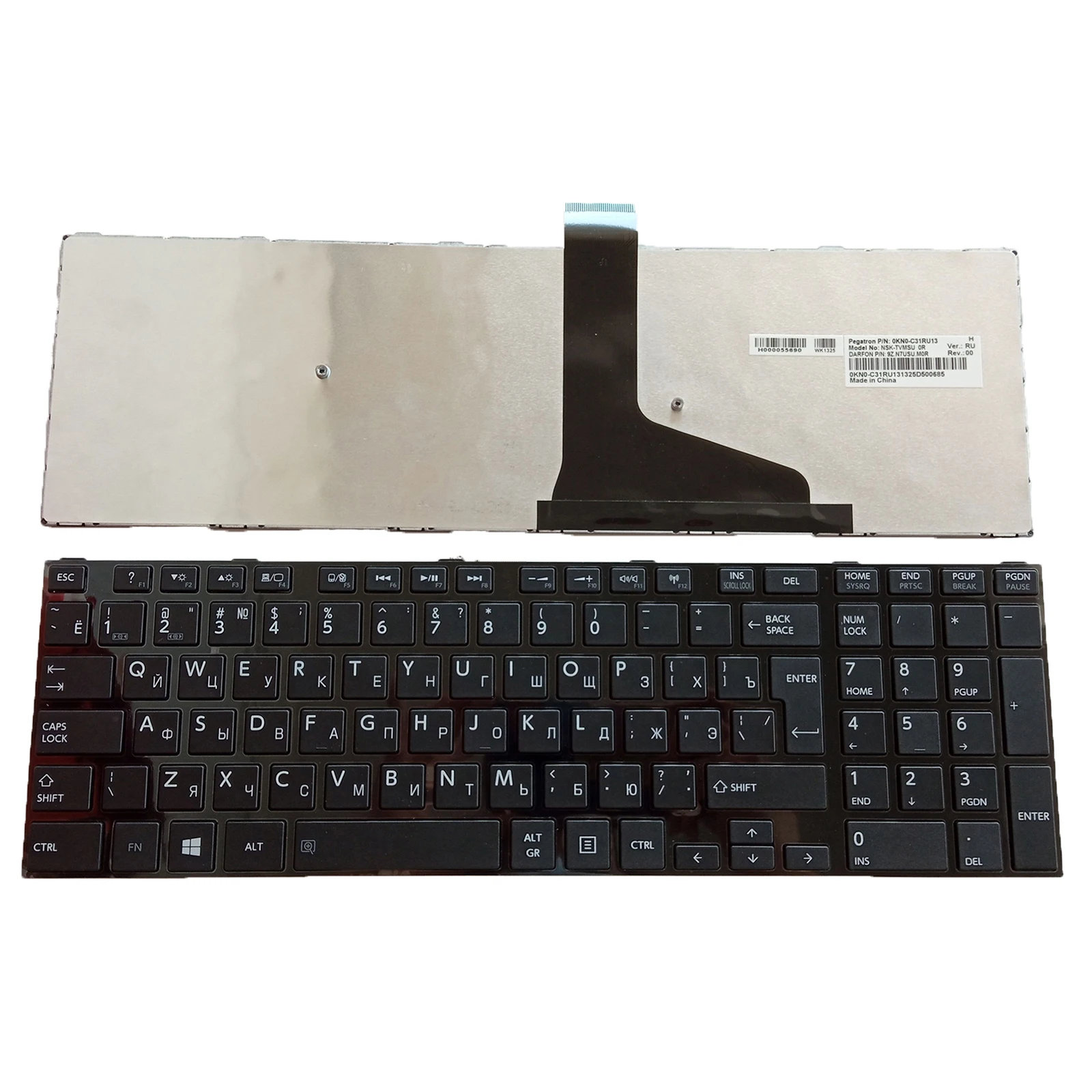 Новый черный RU для Toshiba Satellite L50-B L50D-B L50T-B L55-B L50-C S50-B с рамкой для клавиатуры ноутбука