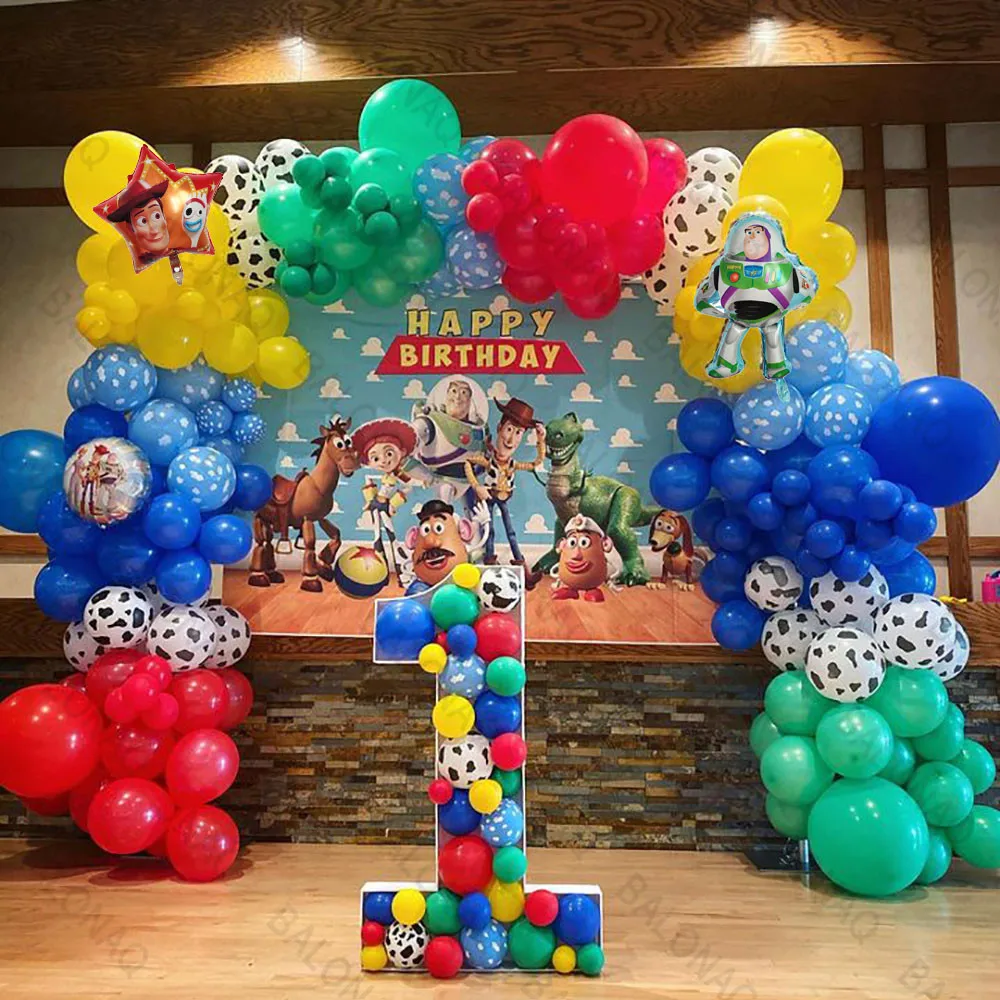 

1Set Disney Toy Story Theme Balloons Garland Arch Kit Red Blue Birthday Party Balloon Decoration Boy Baby Shower Air Globos