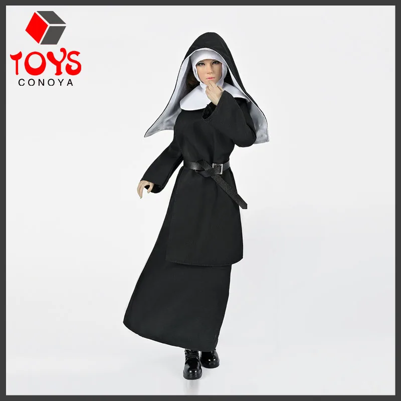 

ZYTOYS ZY5050 масштаб 1/6, женская одежда-Монахиня с накидкой на голову, пояс, комплект одежды, модель, подходит для 12-дюймовых солдат, экшн-фигурок, кукол