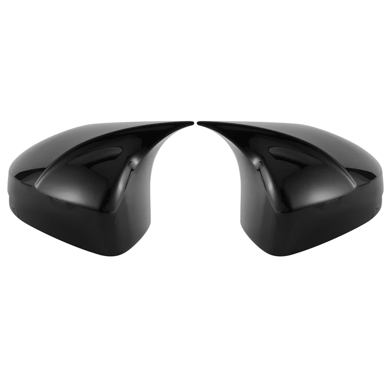 

For Honda Fit 2014-2018 Black Exterior Rear View Mirror Cover Trim ABS Horn Shape Rearview Caps
