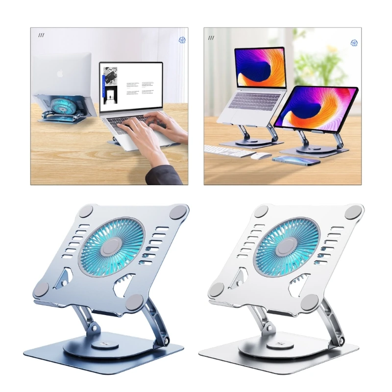 Подставка-Кулер для ноутбука складная охлаждающая подставка из сплава