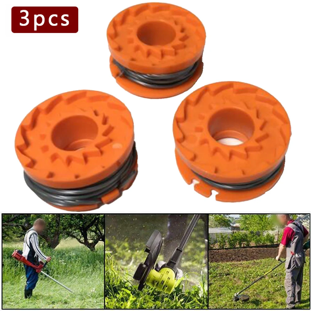 

3pcs Glass Trimmer Spool Grey Line For Lawn Mower MCT1825 MCT2X1825 2.5M 1.5mm Diameter Trimmer Line Garden Power Equipment Part
