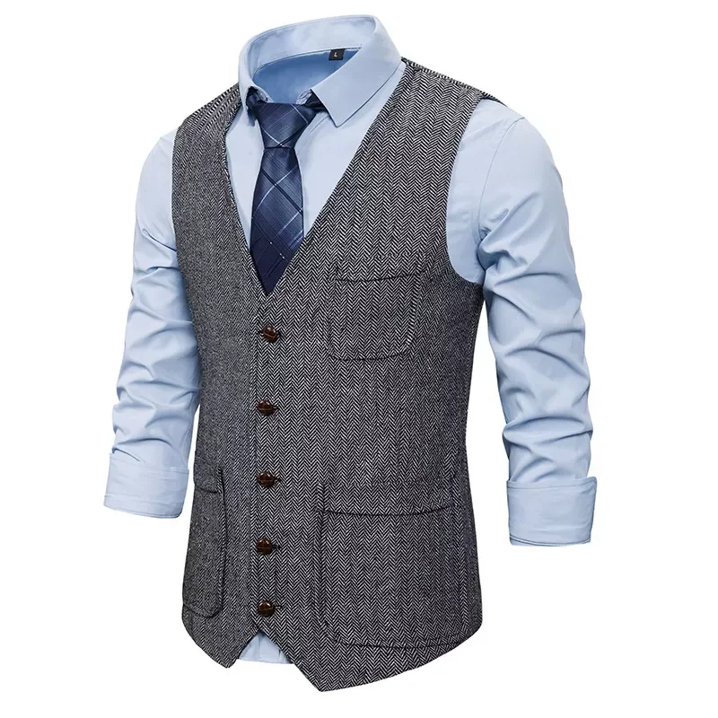 

Suit Vest Men Business Casual Slim Vests Mens Wedding Waistcoat Formal Dress Wedding Vest Fashion Single Breasted Suit Waistcoat