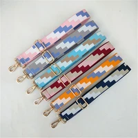 rainbow adjustable bag straps nylon colored belt bag strap hanger handbag accessories for women decorative bag handle ornament