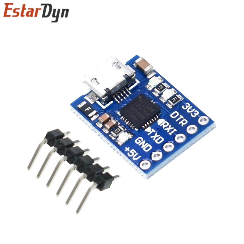 CP2102 USB 2 0 к UART TTL 5-контактный разъем модуль последовательный преобразователь STC