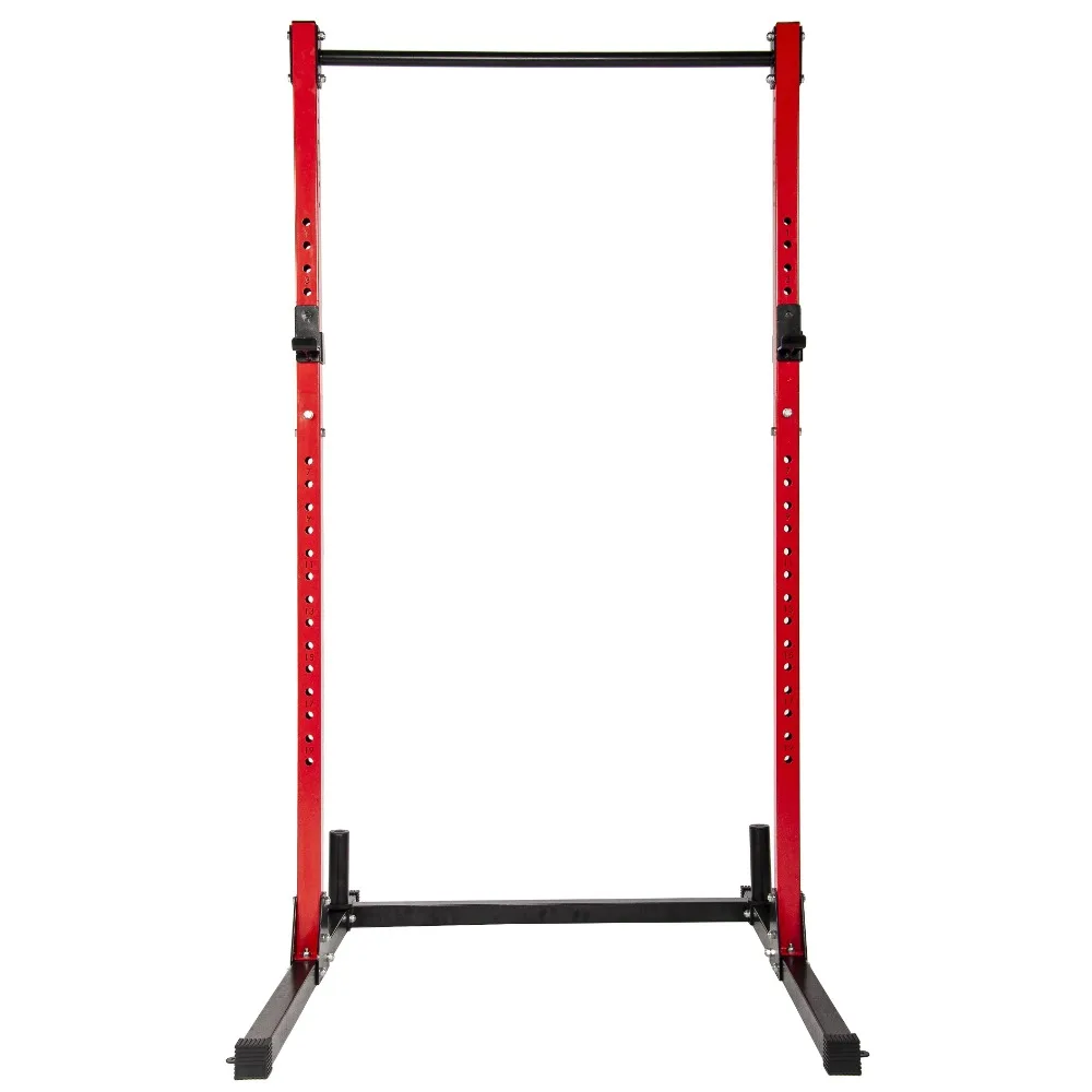 

Multi-Function Adjustable Power Rack Exercise Squat Stand with J-Hooks and Other Accessories, 500lb Capacity
