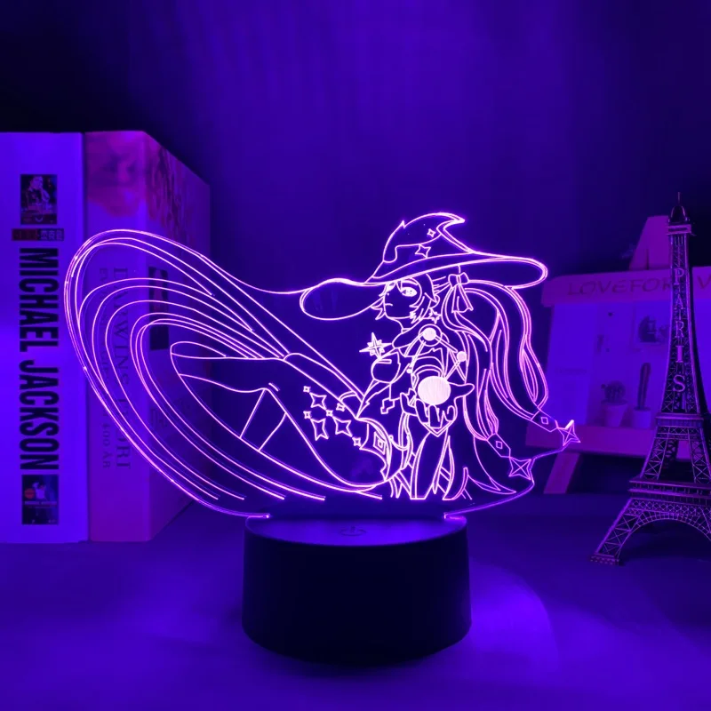 

Acrylic Led Light Genshin Impact Lisa 3d Lamp Game