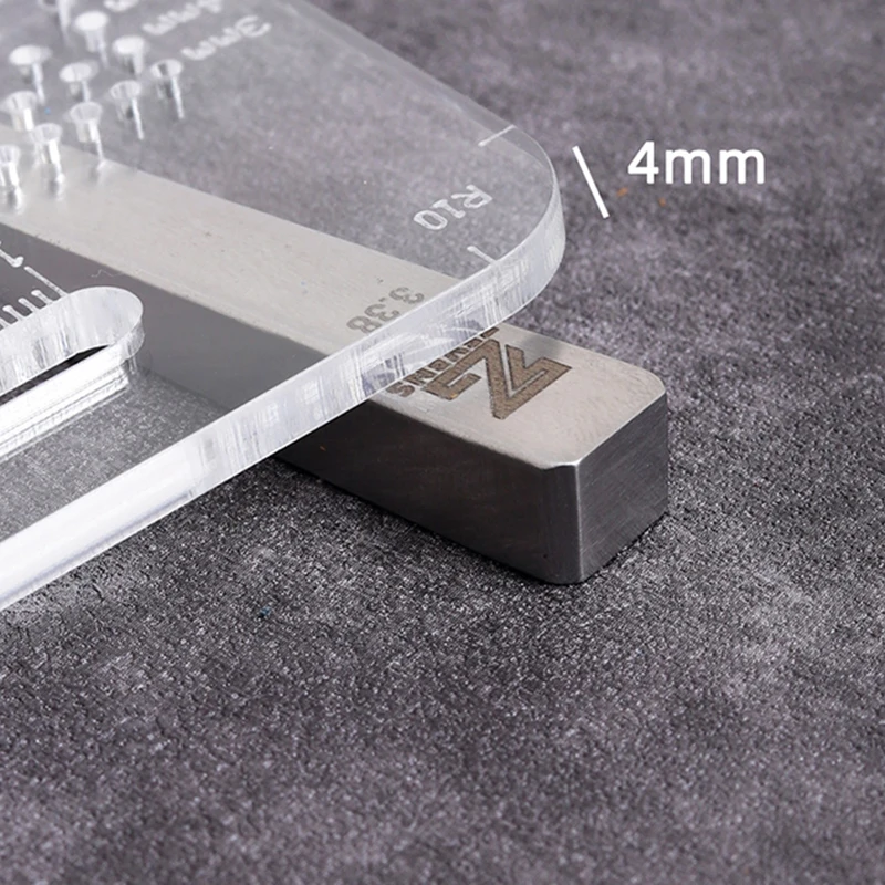 Многофункциональный утолщенный прозрачный Съемник 4 мм линейка из акрила с