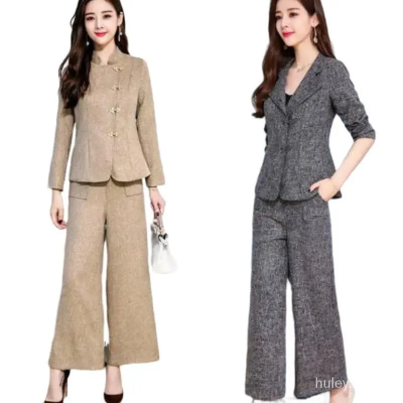 

TANC межсезонный Женский комплект из двух предметов, облегающий пиджак, брюки, брюки, подтяжки, Женский комплект большого размера