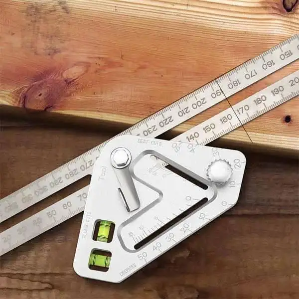 

Multifunctional Woodworking Ruler Aluminum Alloy ABS Leveler Angle Ruler Triangular Ruler Multi-angle Measuring Ruler Tools