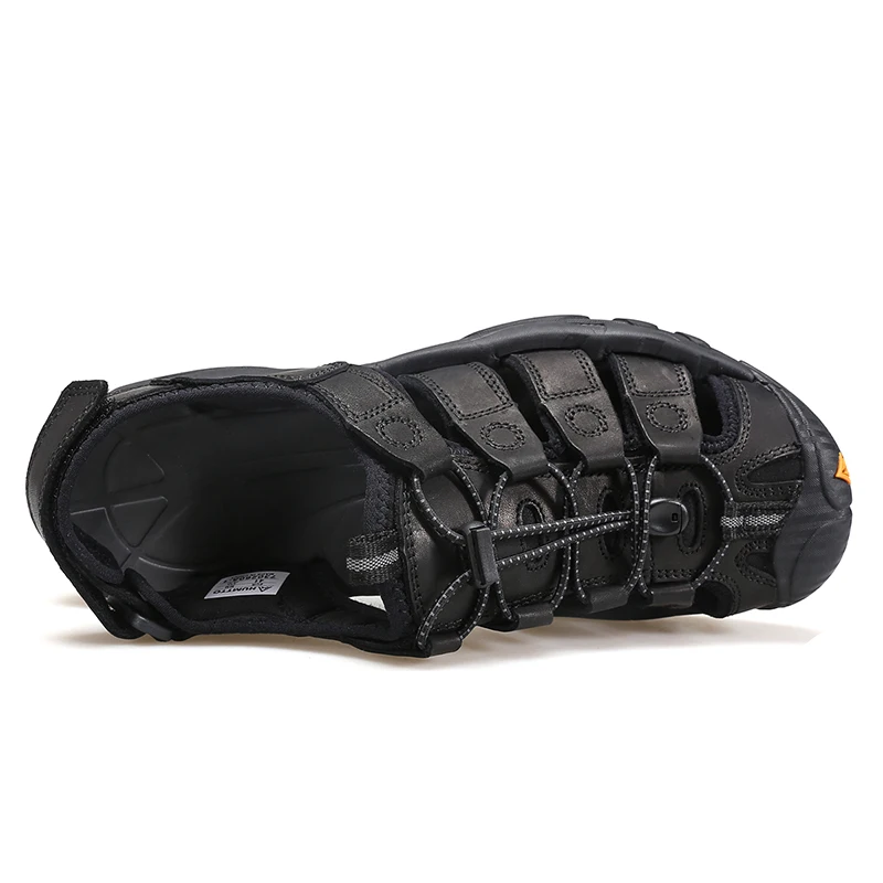 HUMTTO Summer Beach Sandals for Men Outdoor Water Sneakers Leather Hiking Camping Climbing Aqua Shoes Breathable Mens Sandals