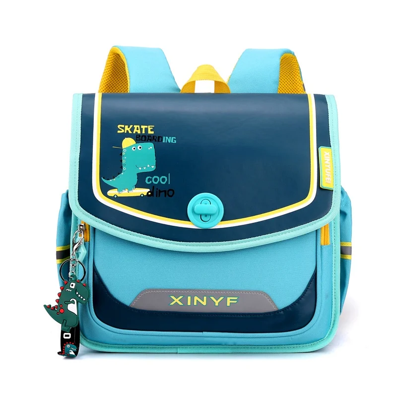 New Grade 1-4 Children Horizontal British Style Schoolbags Girls Boys Primary School Students Unicorn Dinosaur Backpacks Hot