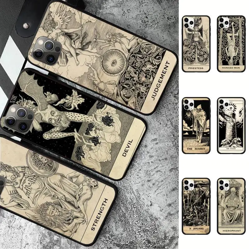 

Fool Tarot Card Meanings Phone Case For iPhone 11 12 13 Mini Pro Max 8 7 6 6S Plus X 5 SE 2020 XR XS Funda Case