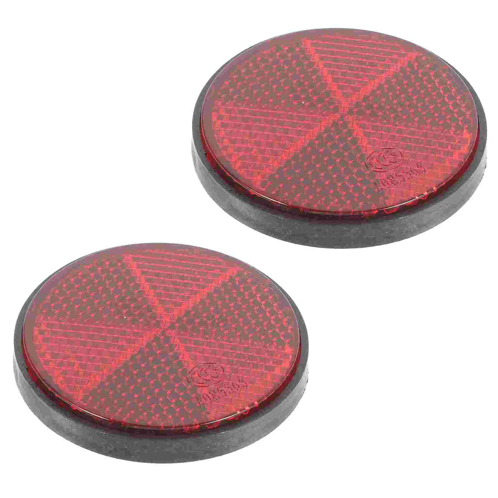

2 Pcs Plastic Round Reflective Warning Reflector Fits for Car Motorcycle Motor Bikes Bicycles ATV Dirt Bike (Red)