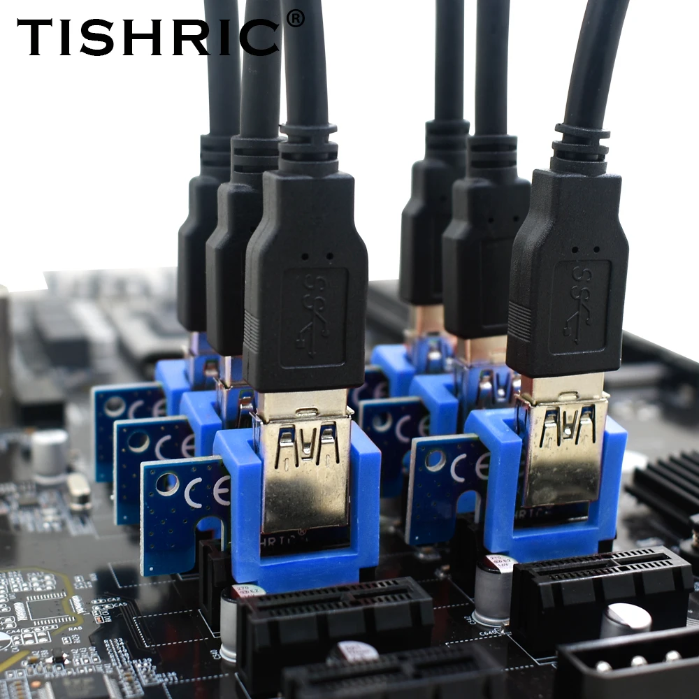

TISHRIC GPU PCI-E Riser Retainer Vertical Mount Locker Card 1X 16X PCIE Cable Extender For Mining ETH BTC Riser for Video Card