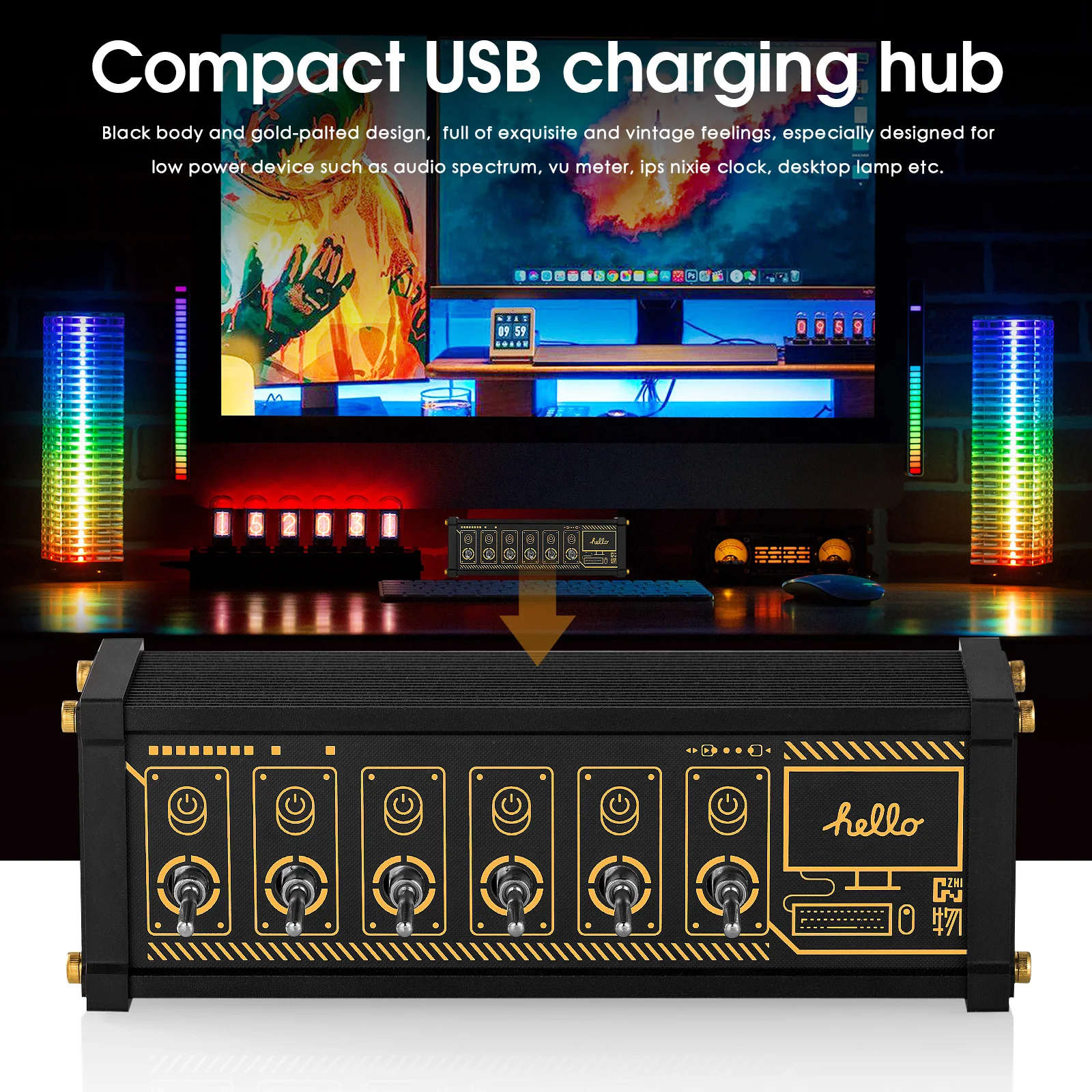 USB-разветвитель Douk Audio компактный с 6 USB-портами 15 Вт | Электроника