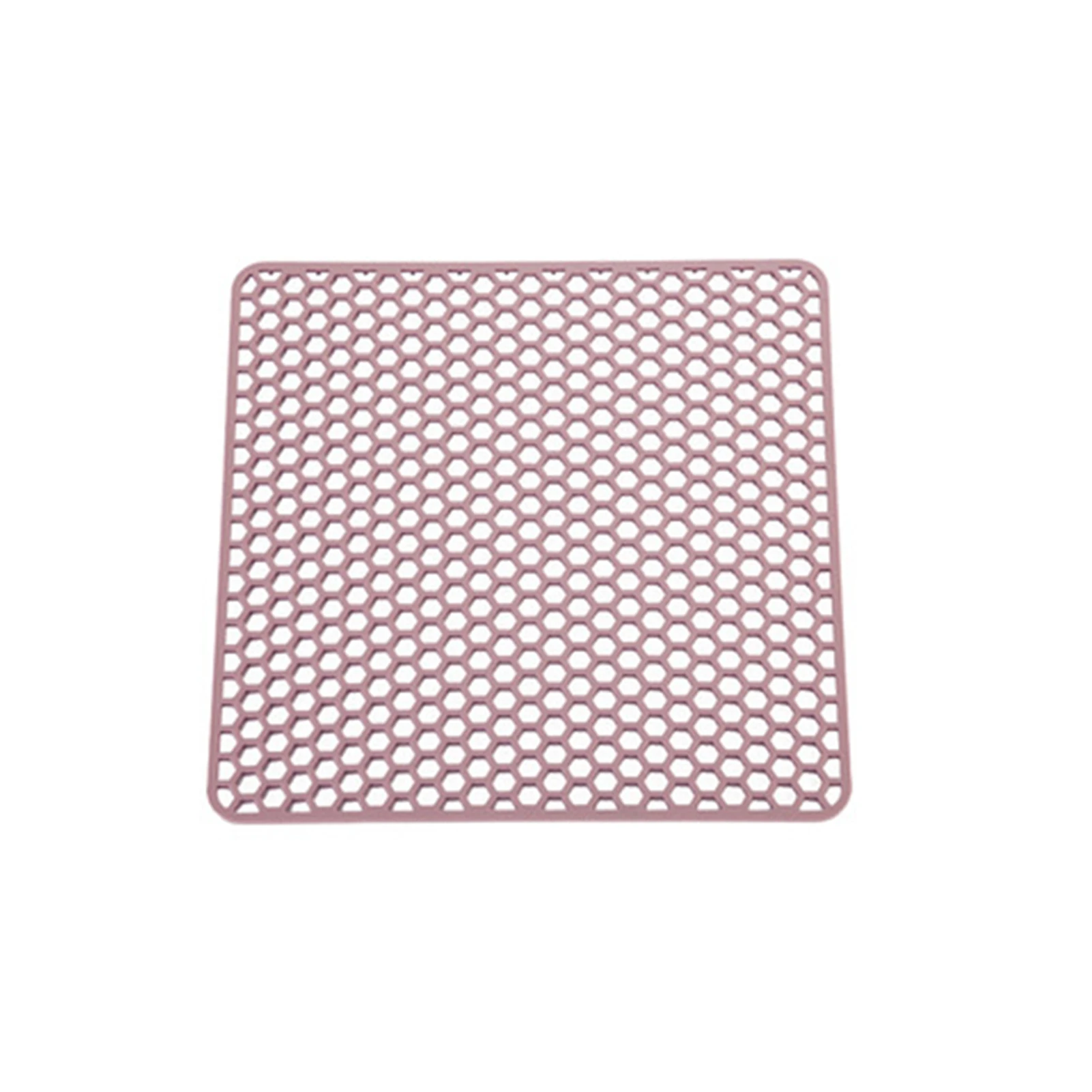 

Honeycomb Design Dish Drying Insulated Heat Resistant Liner Placemat Solid Sink Mat Rollable Non Slip Soft Silicone Tableware