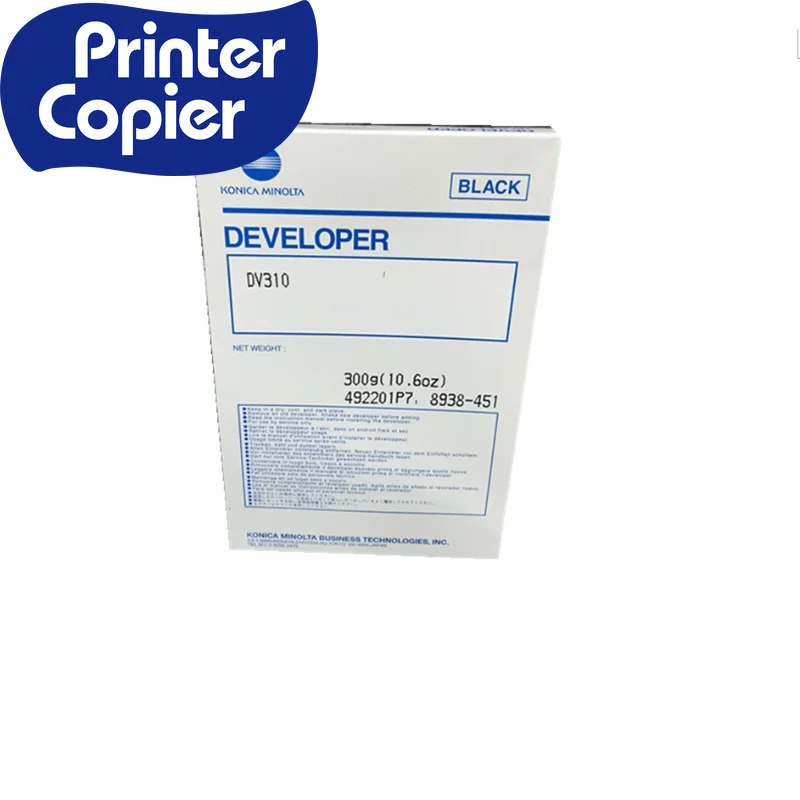 Черный разработчик DV310 8938451 для Konica Minolta Bizhub 200 BH250 BH350, 1 шт.