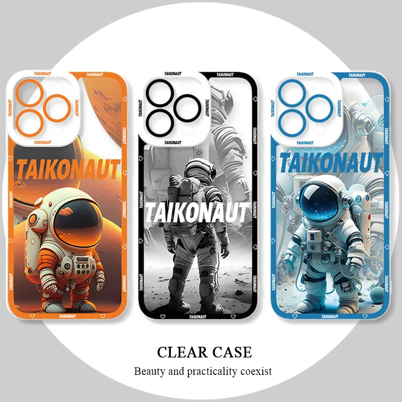 

Astronaut Soft Silicone Case for OnePlus 8 8T 9 10 Pro 11 9R 9RT Nord Ace 2 2V One Plus 1+9R 1+8T 1+10Pro 1+11 1+Ace2 Back Cover