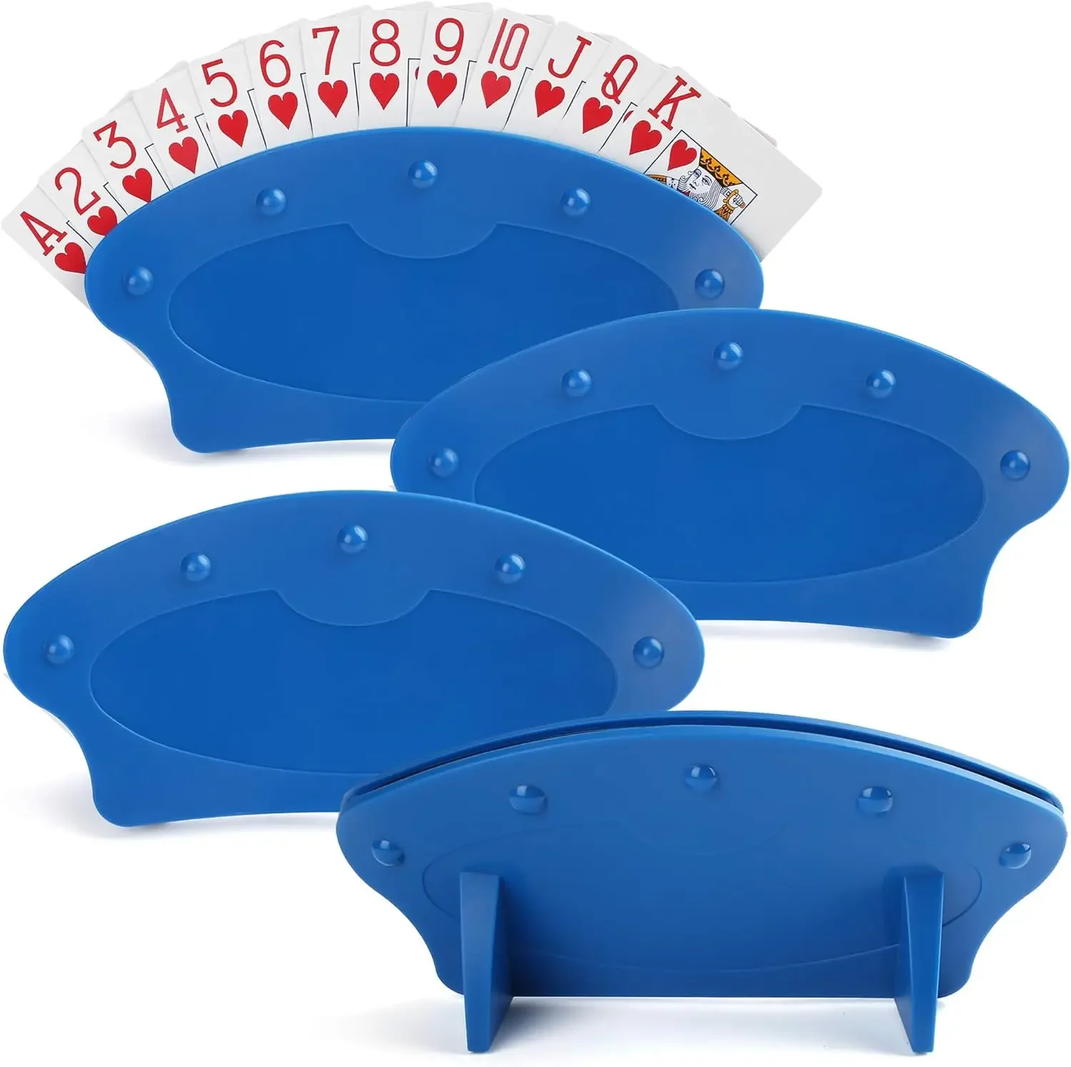 

4 Pack Holders for Playing Cards for Kids,Seniors Hands Free Cards for Family Card Game Nights, Canasta, Poker Parties