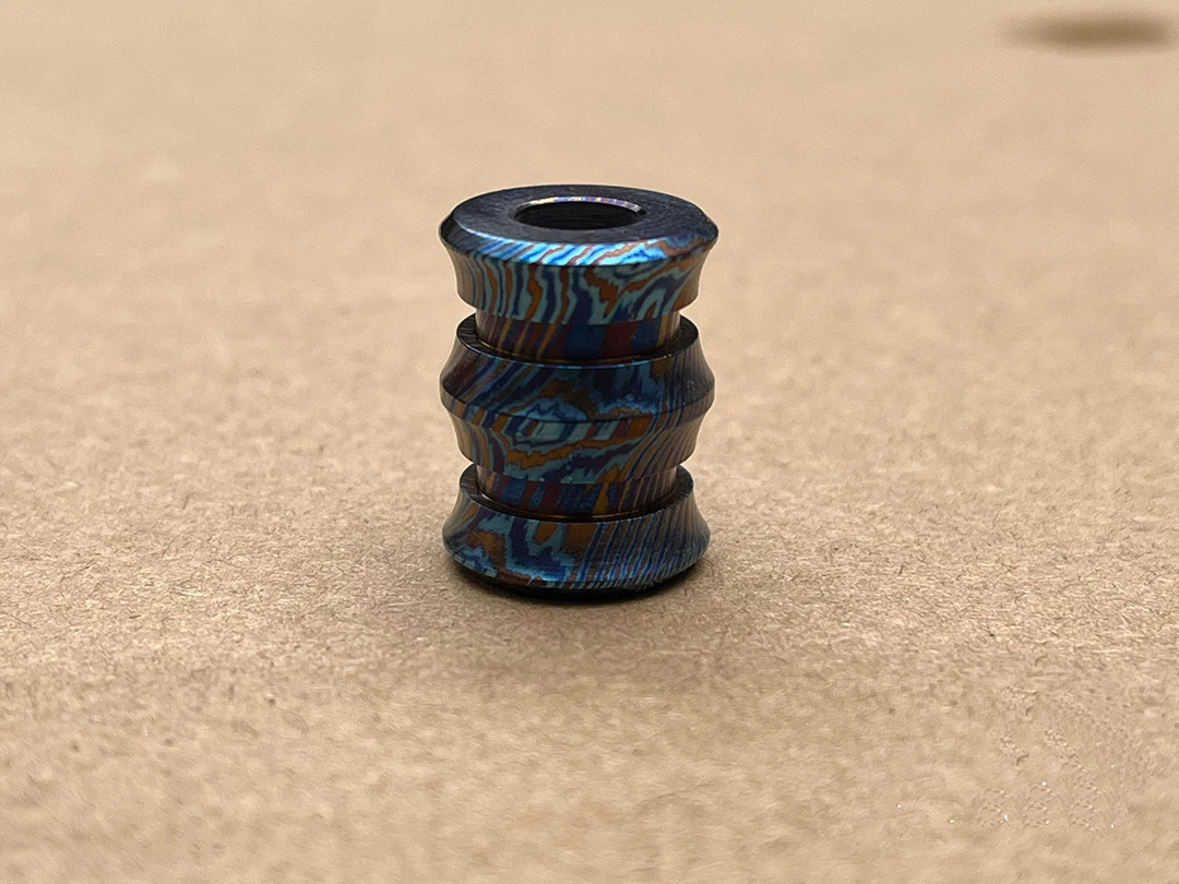 Титановый дамасский нож Mack Walker сделай сам бусины подвеска для ножа Timascus EDC |