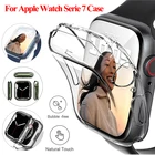 Защитный чехол для Apple Watch Series 7 41 мм 45 мм, мягкий ТПУ чехол-бампер, полная защита экрана для iWatch Series 7, аксессуары