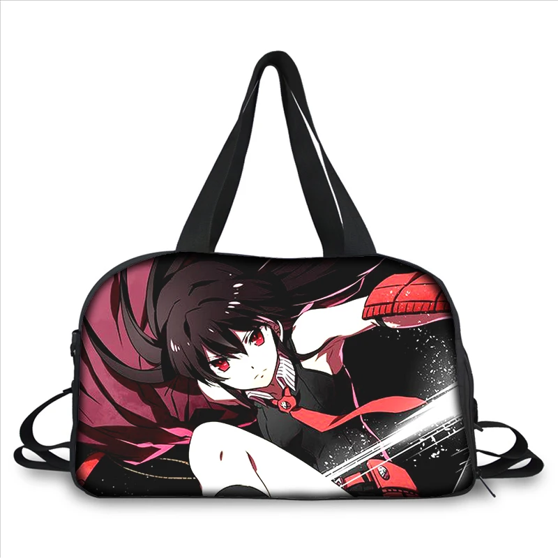 Anime Akame Ga Kill 3D printing fashion trend portable large capacity multi-function messenger bag travel bag