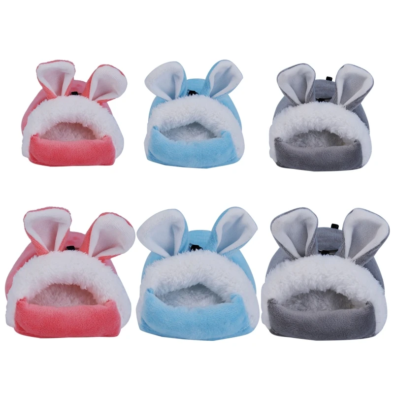 

Симпатичный мини-дом для домашних животных, плюшевый теплый домик для морских свинок, хомяк, гнездо, коврик для сна, сохраняющее тепло гнезд...