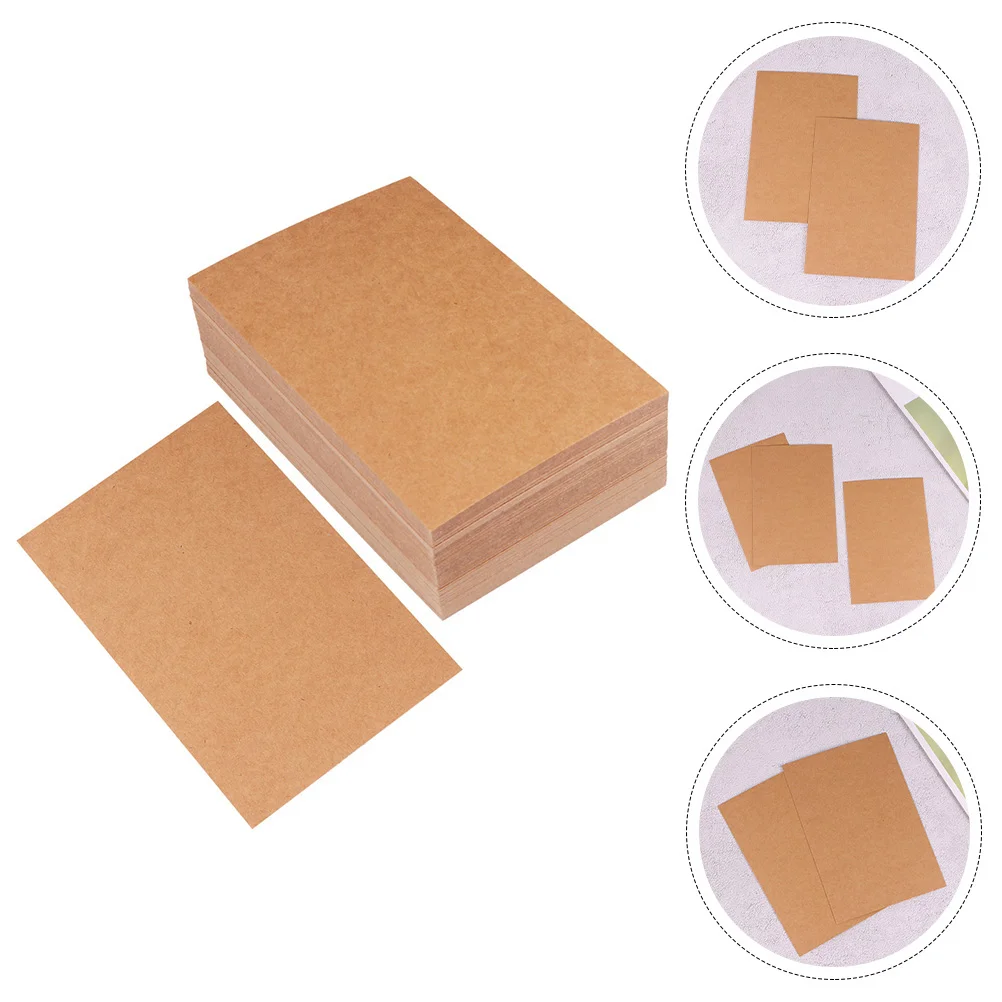

Kraft Paper Blank Business Message Cardstock Postcards Notes Greeting Word Note Mini Memo Postcard Flash Gift You Thank Tags