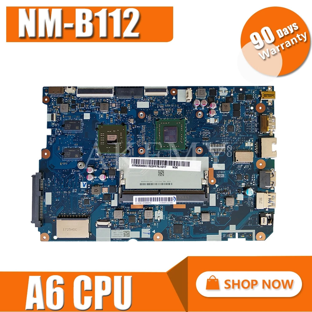 

Новый 80TR для Lenovo 110-15 AST материнская плата для ноутбука CPU:A6-9200 DDR4 GPU:AMD 2GB FRU 5B20M56012 5B20M56020 P/N: CG512 NM-B112