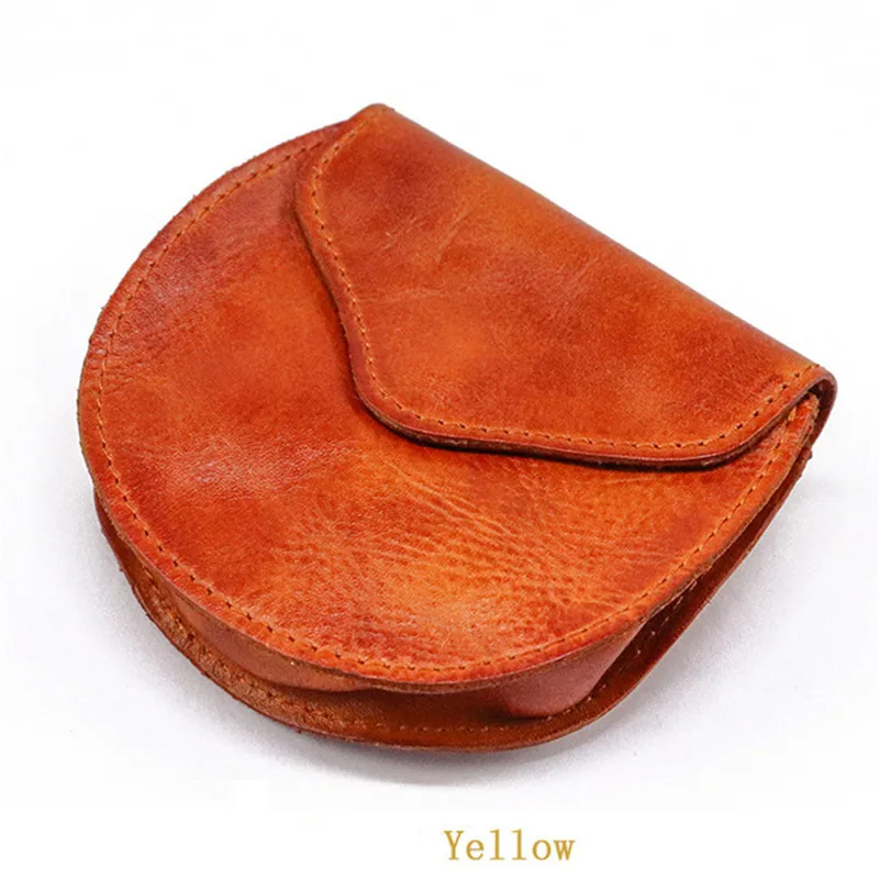 Fashion luxury natural genuine leather ladies mini wallet vintage casual men's real cowhide small card bag women Short coin bag