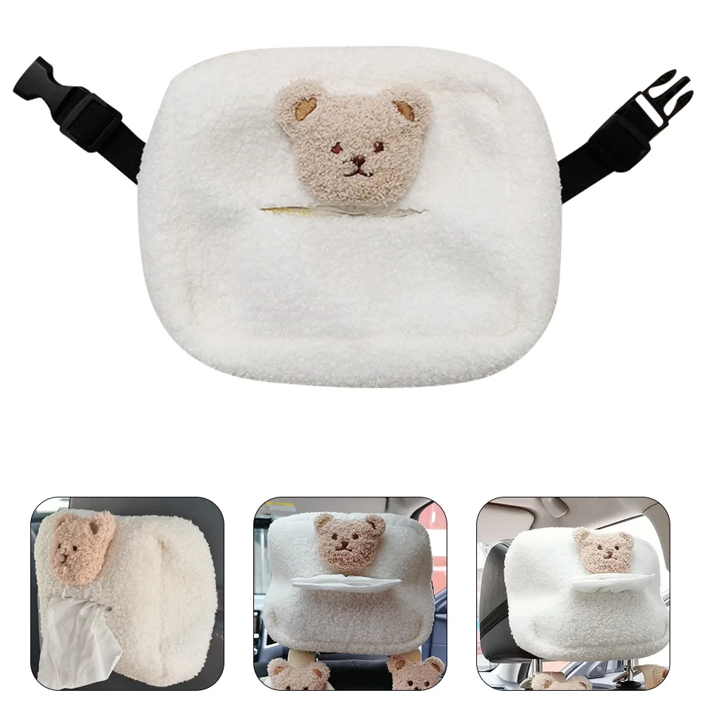 

Tissue Holder Car Cover Box Paper Home Supplies Visor Sun Accessories Backseat Ornament Storage Cute Cartoon Napkin Case