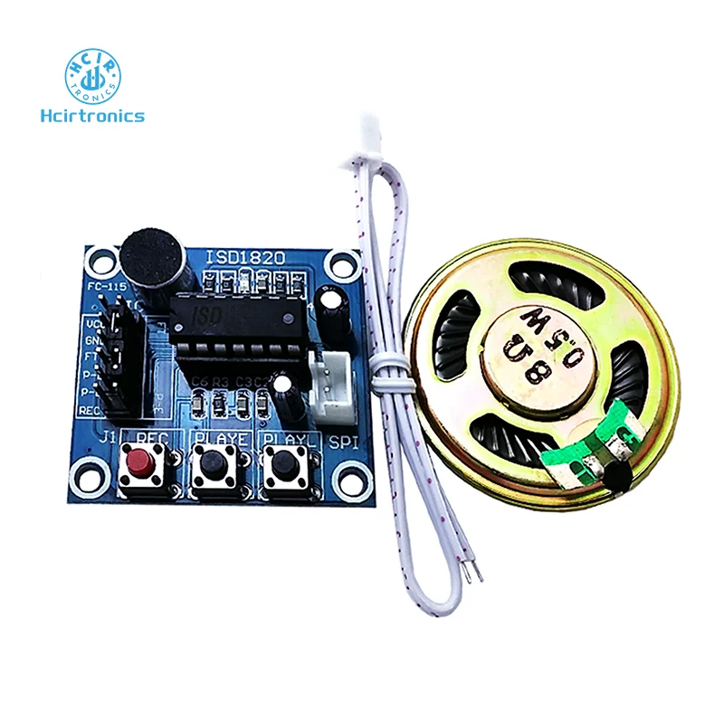 ISD1820 Recording Module Voice Module The Voice Board Telediphone Module Board with Microphones + Loudspeaker