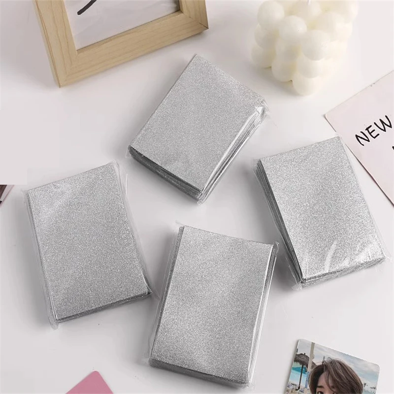 100 шт., Прозрачная Шелковая 3-дюймовая Защитная пленка для карт, подарочных карт