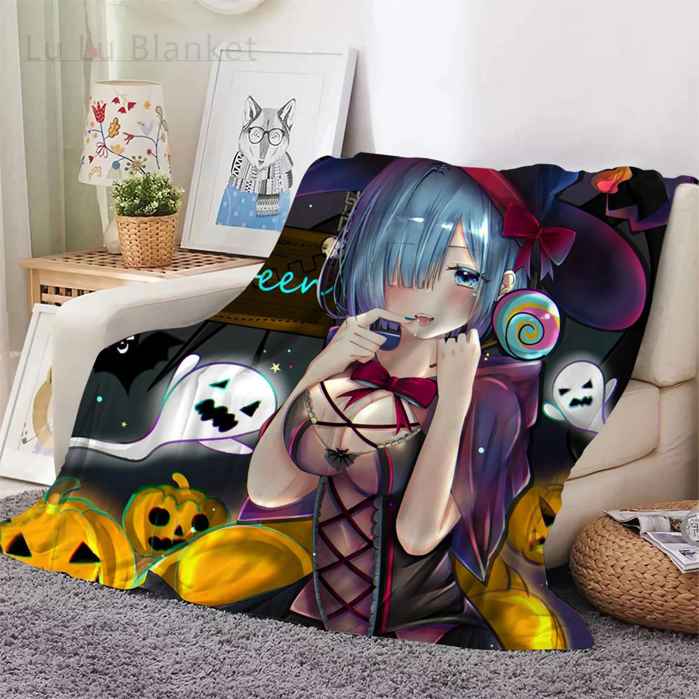 

Покрывало для кровати и дивана с 3D рисунком аниме «Re:Zero Rem Ram»