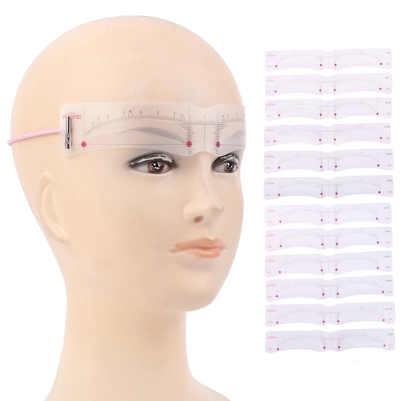 12 шт./набор трафареты для женского макияжа