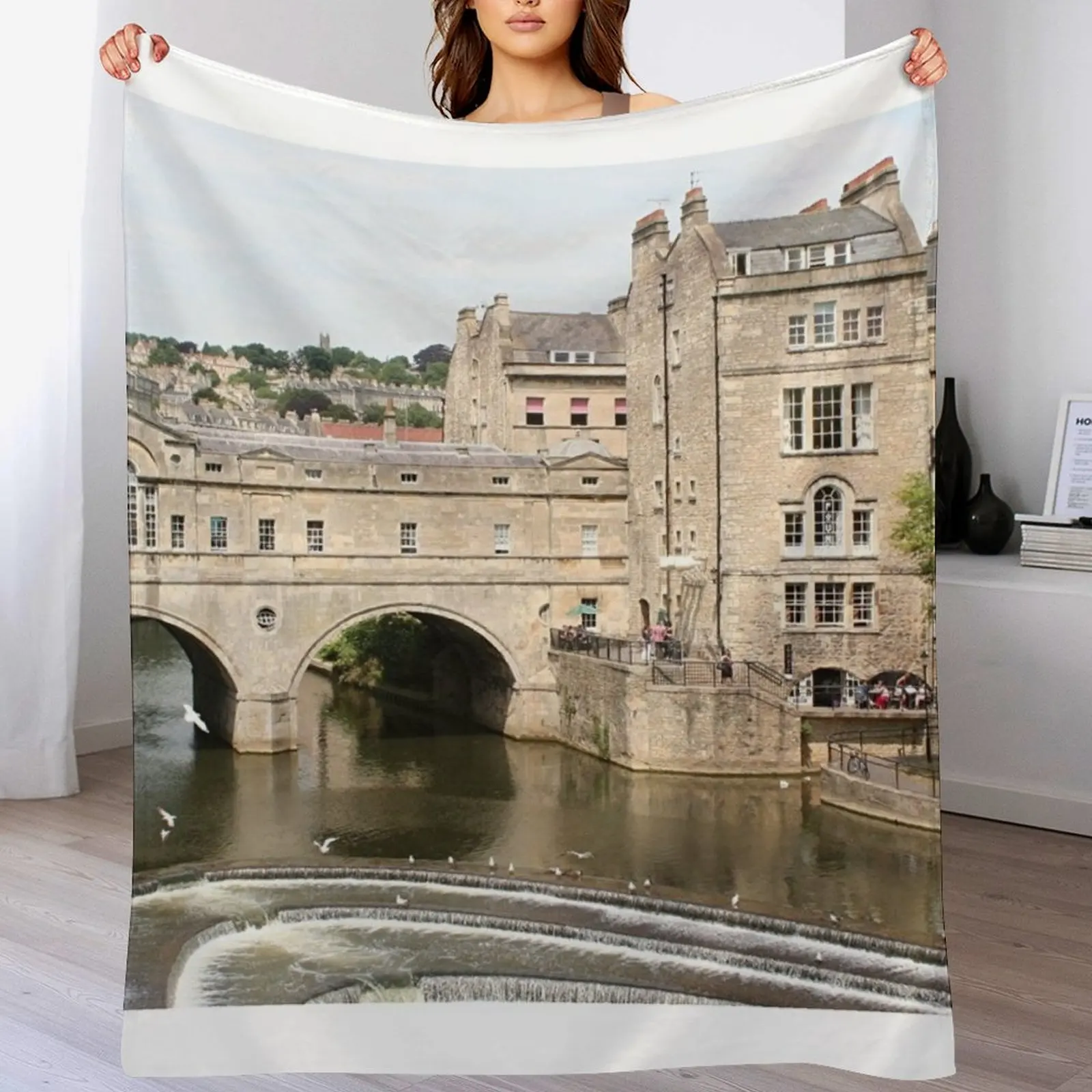 Pulteney Bridge Avon River Ванна Англия Плед Мягкие модные одеяла для диванов
