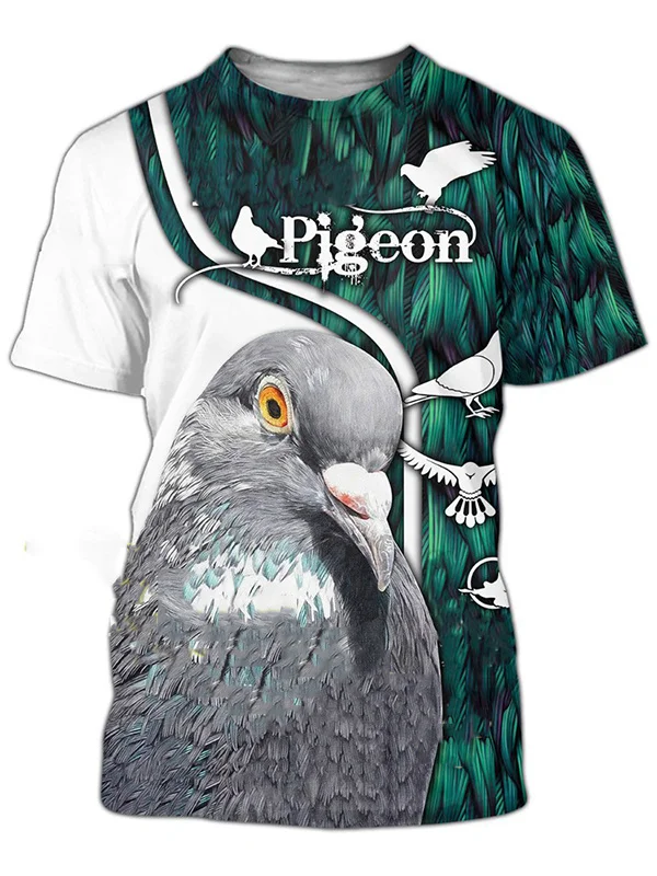 

Summary animal PIGEON Bird. 3d Print T-Shirt But Women. Short Sleeve Random Breathable. Rapid drying Neutral Great. Street clo