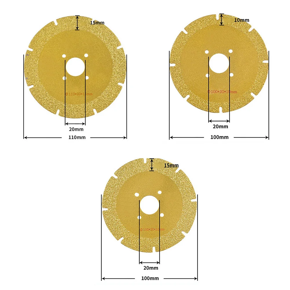 

1Pc Cutting Dic Metal Saw Blade Cutting Blade Diamond 100*10mm/100*15mm/110*15mm For Marble Ceramic Tile Cast Iron