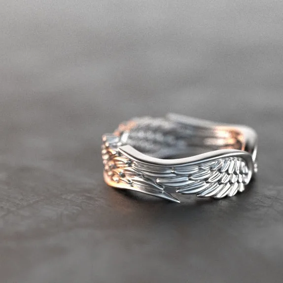 Баранина хит продаж новое кольцо с крыльями в Европе и США ретро тайское