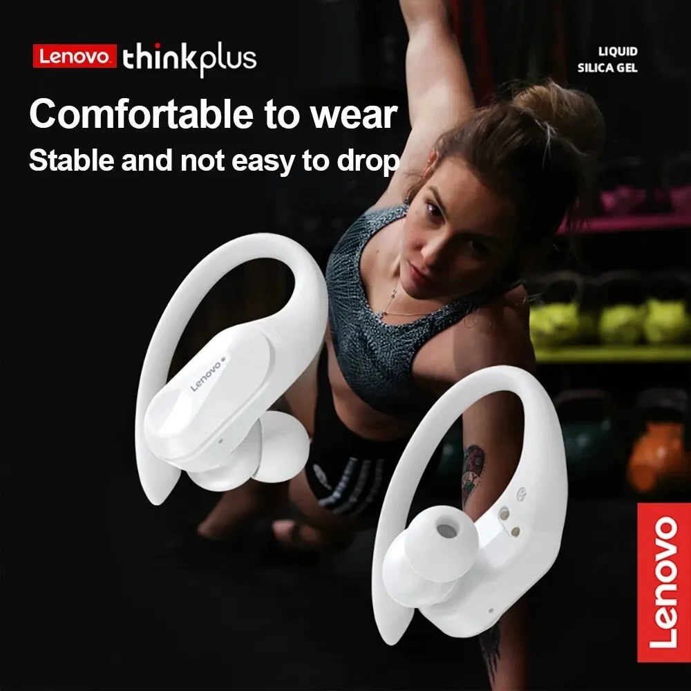 Фото Наушники Lenovo LP75 Bluetooth 5.3 TWS, спортивные беспроводные наушники с микрофонами, кнопочным управлением, светодиодным дисплеем, стереозвуком Hi-Fi №3