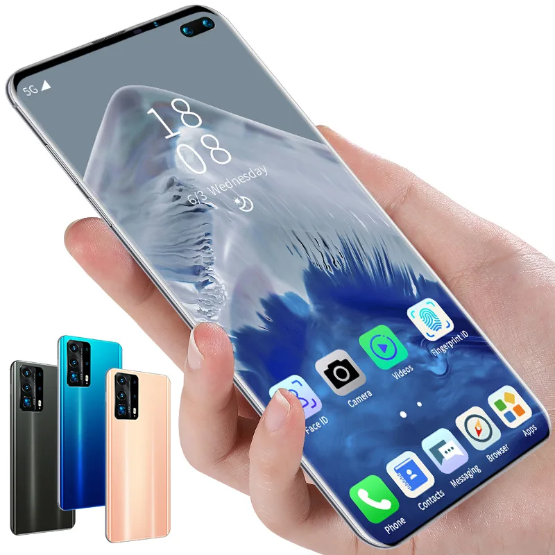 global version smartphone p48pro unlocked dual card qualcomm 8 core processor 6 6 inch large screen mobile phone free global shipping