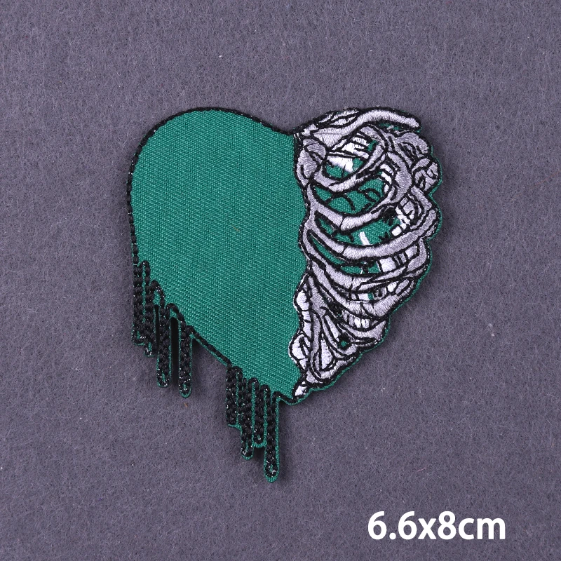 Патчи в стиле хиппи с черепом вышитые патчи для одежды наклейки панк надписью