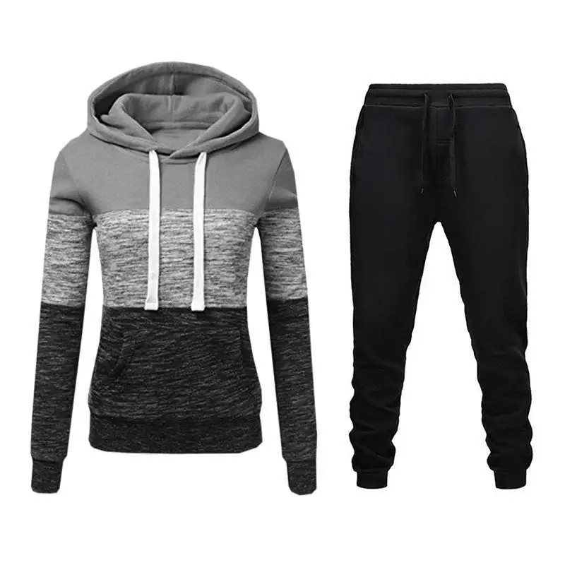 

Женский спортивный костюм из 2 предметов, толстовка с капюшоном и штаны с принтом, спортивная одежда, женский спортивный костюм, комплект с т...