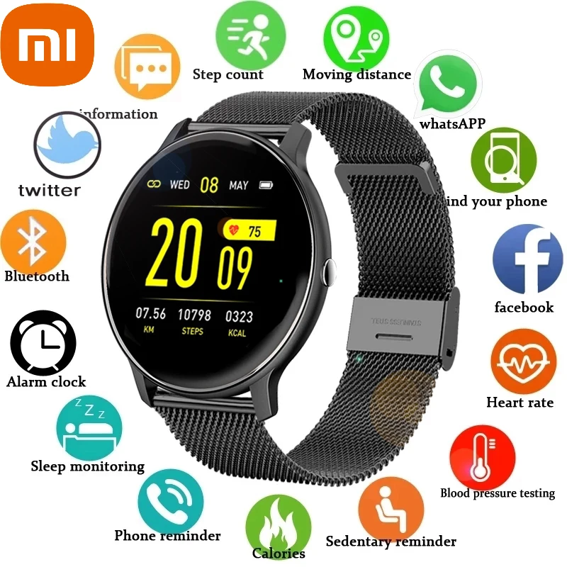 

xiaomi Fashion Smart Watch Men Ladies Heart Rate Blood Pressure Multifunctional Sport Watch Woman Waterproof Smartwatch Women