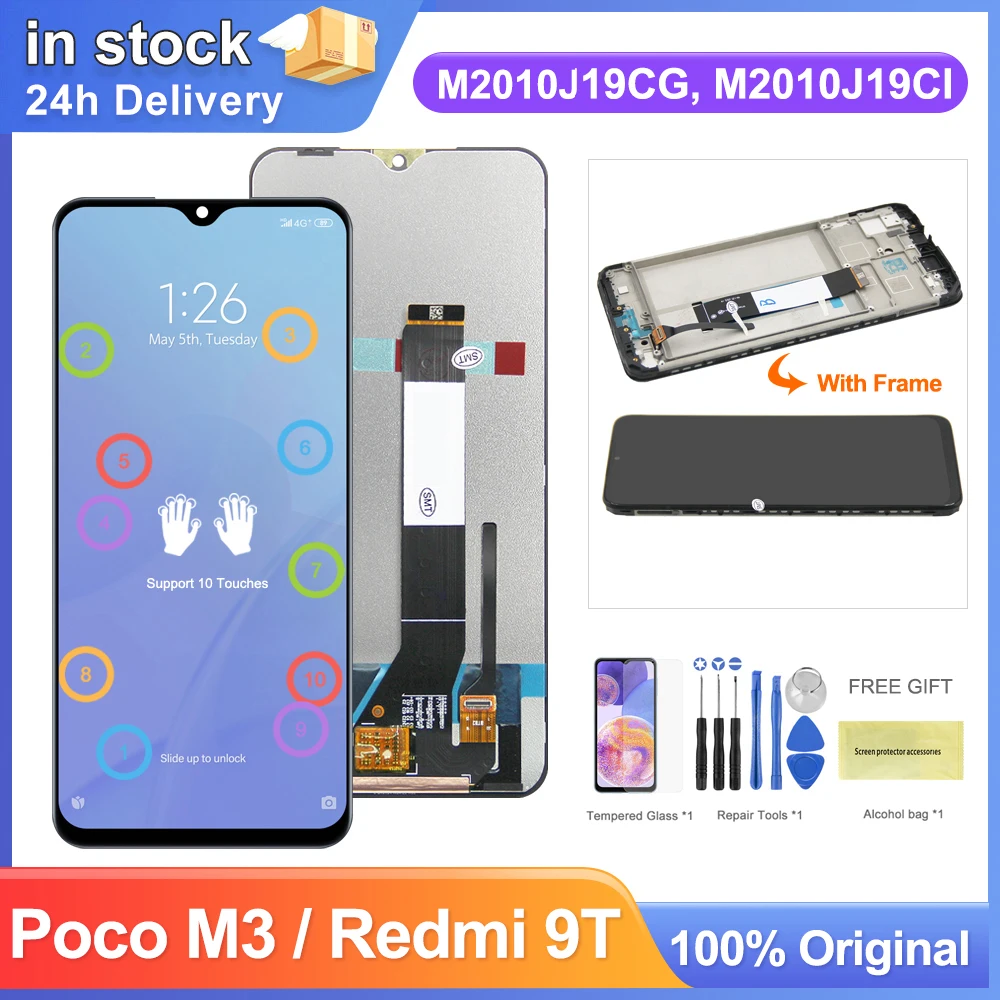 Сменный ЖК-дисплей Poco M3 PocoM3 6 53 дюйма для Xiaomi Redmi 9T M2010J19CG цифровой сенсорный экран с
