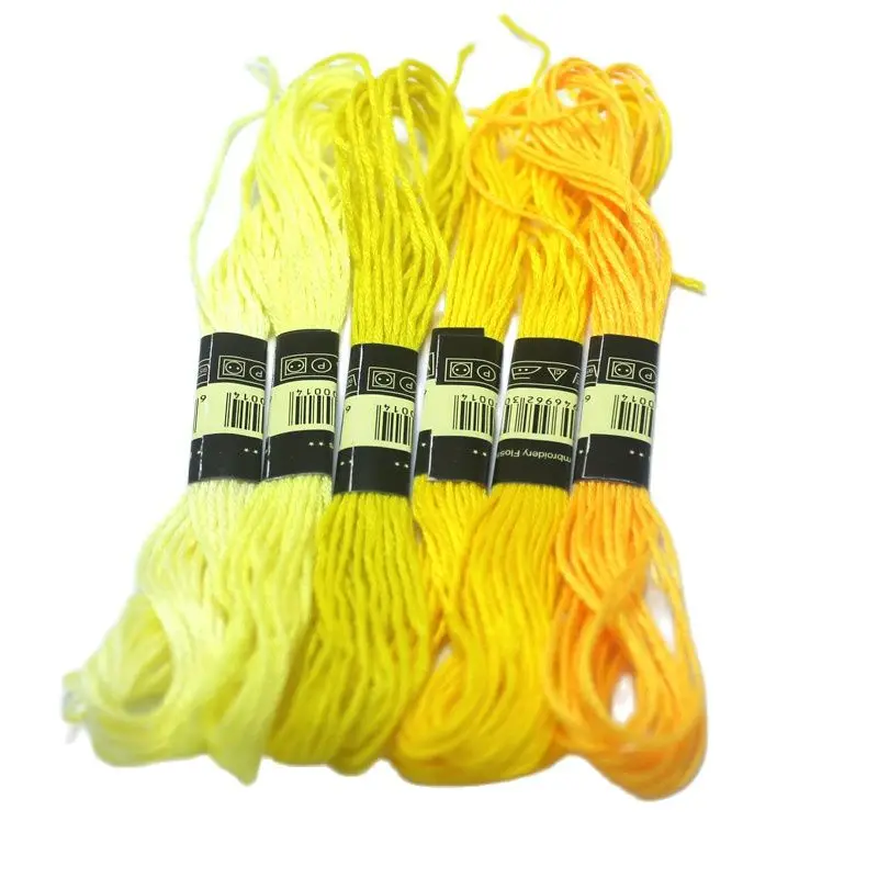 4 meters  Weave bracelets thread The Unique Style 6  Embroidery Thread Floss Sewing Skeins Craft Dofferent Gradient Color