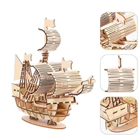 puzzle model ship wooden 3d sailing wood assembly nauticaldecoration sailboat ornament kid boat jigsaw puzzles party favors