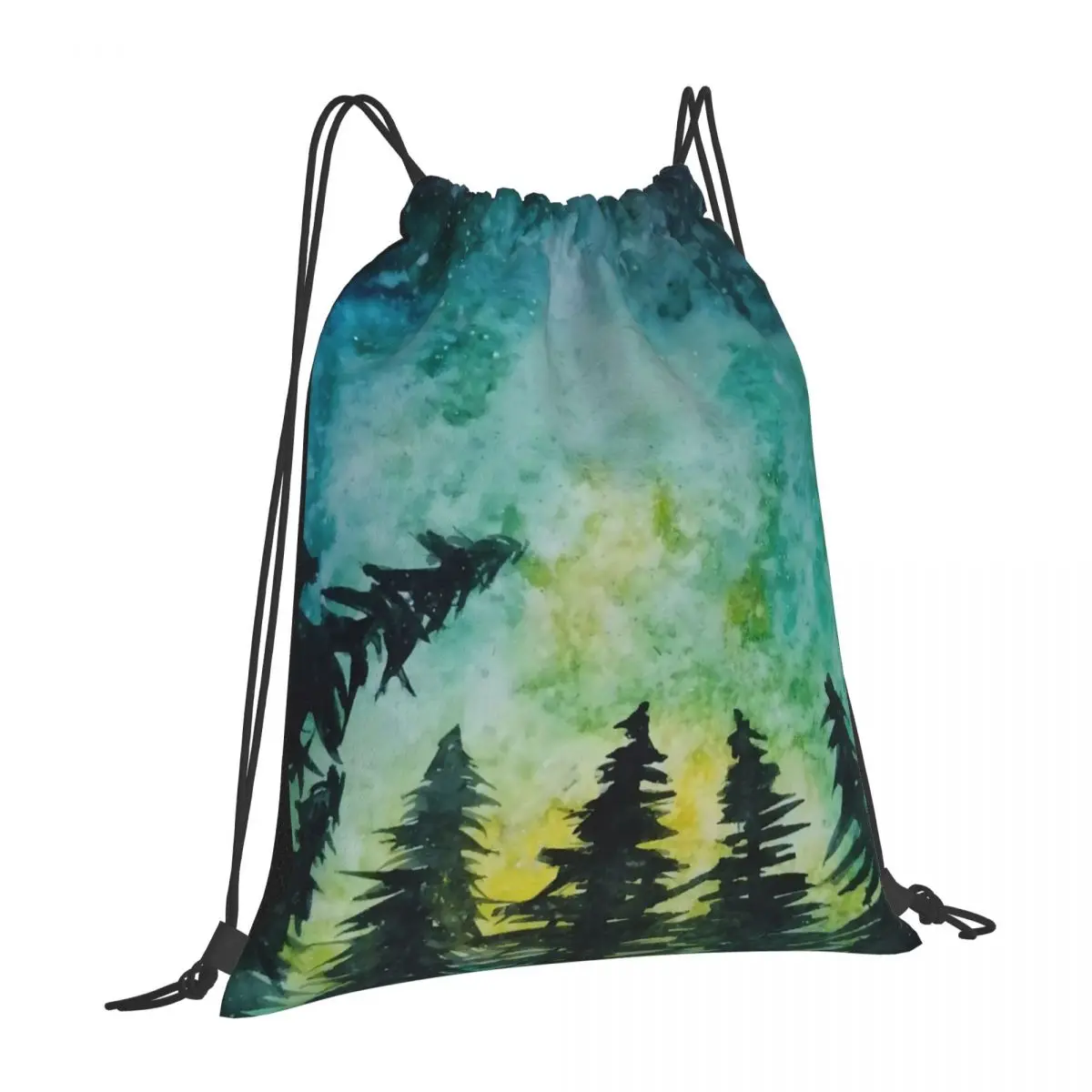 

Green Forest 2 Adventure-Themed Drawstring Bags Suitable For Fearless Explorers Perfect For School Camping And Outdoor Trips