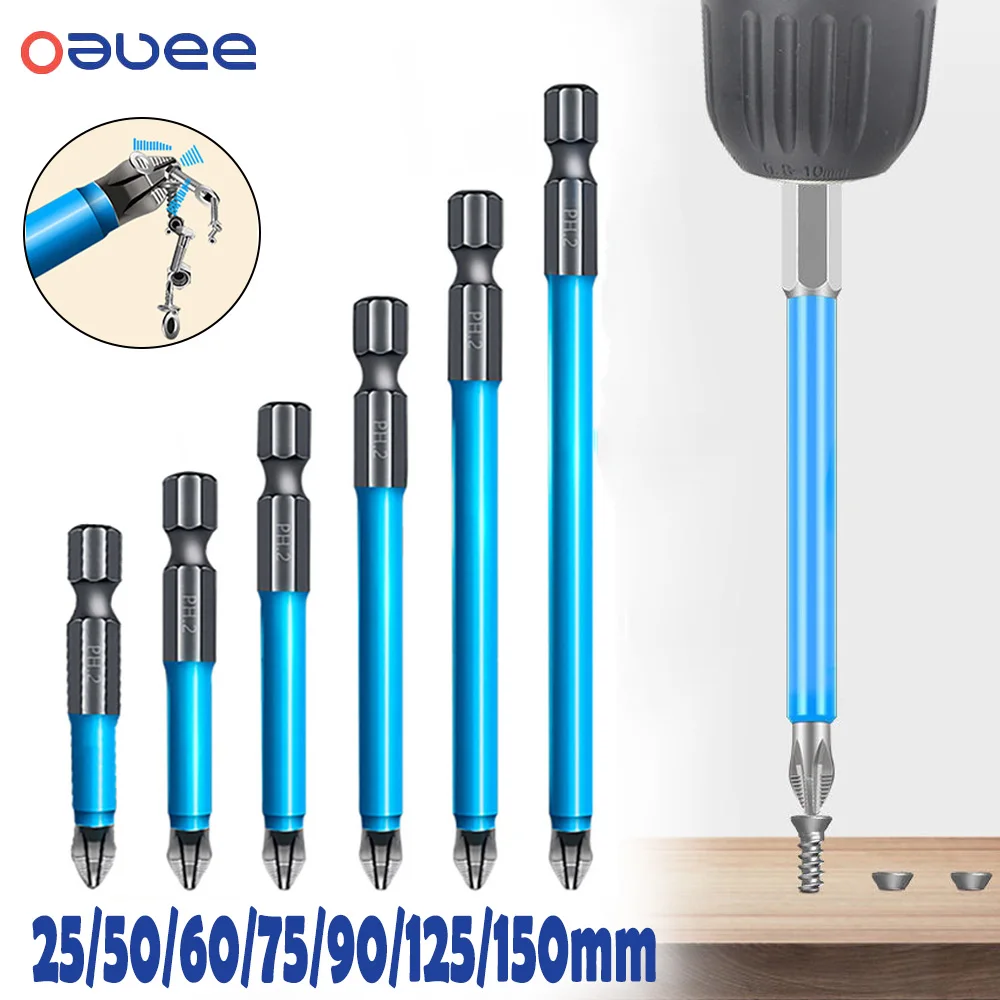 

90mm Screwdriver Set Cross Anti-slip Drill Bits PH2 with Magnetic Tip1/4" Hex Shank Batch Head Fits Hand Electric Screwdriver